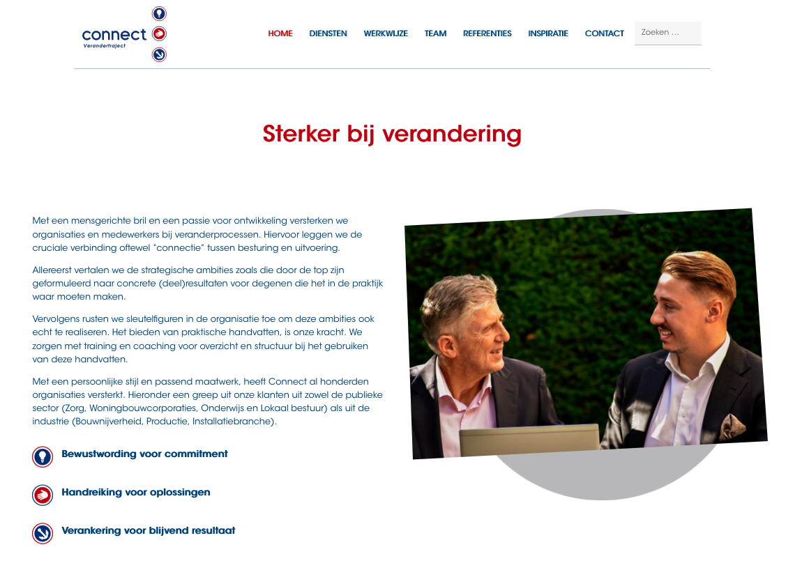 Nieuwe website Connect Verandertraject is live